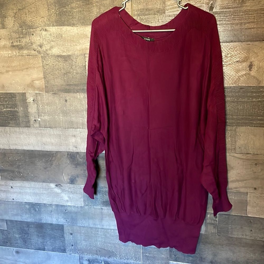 ALFANI Purple long sleeve Sweater Dress, Sz XL